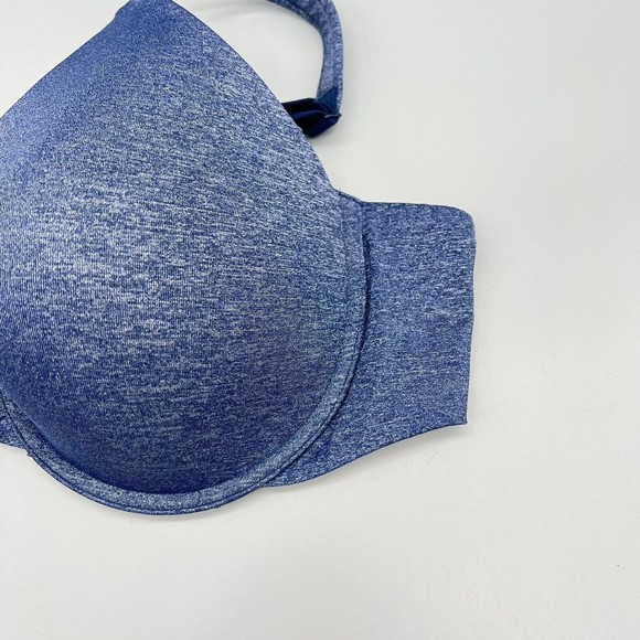 Ambrielle 42C Bra Everyday Full Coverage Underwire Back Closure Heather Blue EUC - Picture 3 of 14